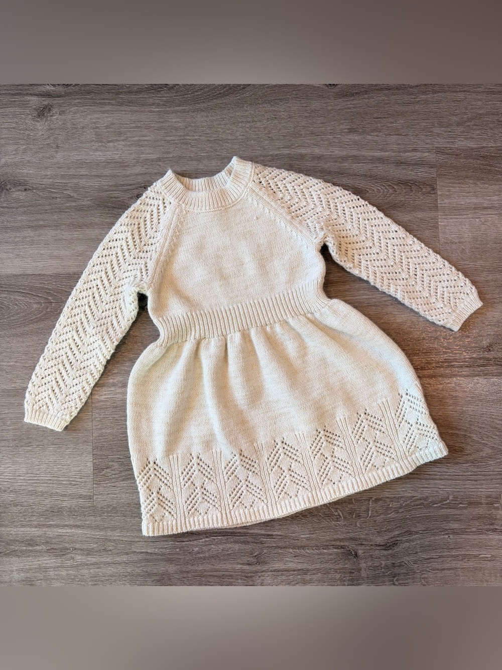 Cat & Jack toddler girls cream knit dress